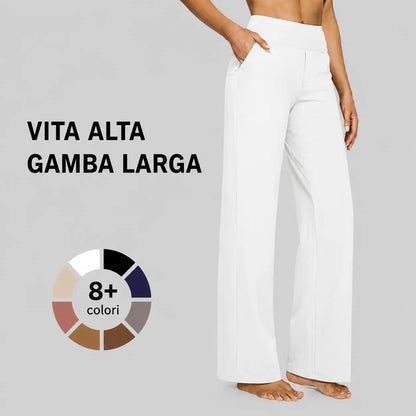 NovaFlex – Pantaloni a Vita Alta e Gamba Larga Versatile