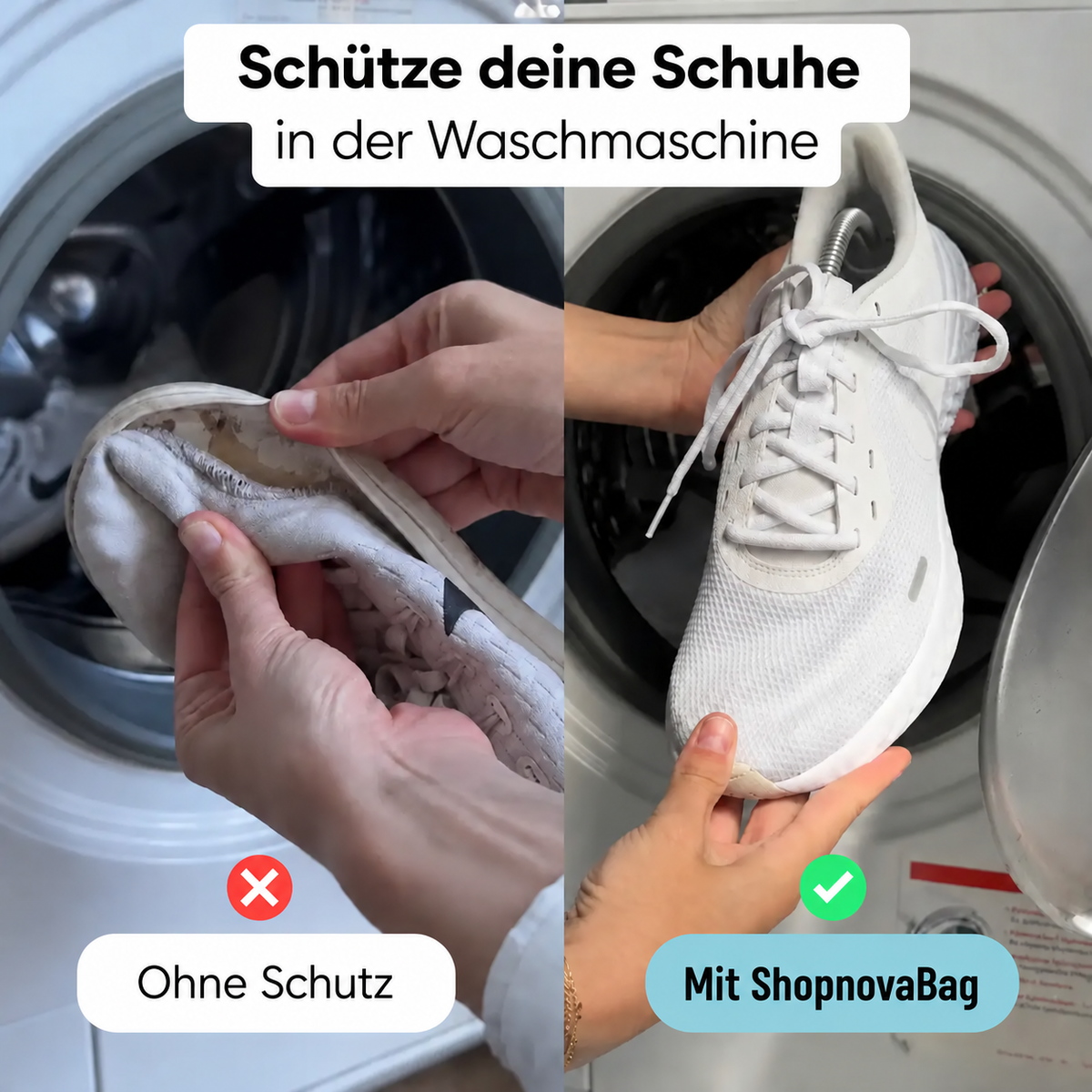 ShopnovaBag – Schutzbeutel für die Schuhwäsche in der Waschmaschine