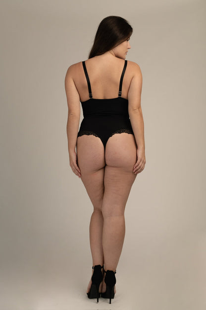 NovaCute - Body Contenitivo in Pizzo con Scollo a V